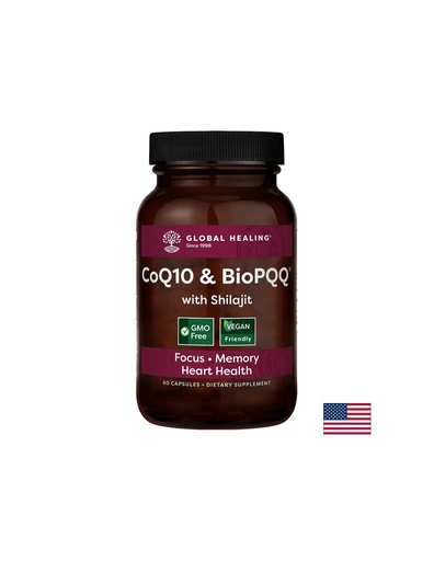 [3014 (CQPQ-60)] Антиоксидант за сърдечното и неврологичното здраве - Kоензим Q10 + Био Пиролохинолин хинон & Шилажит, 60 капсули