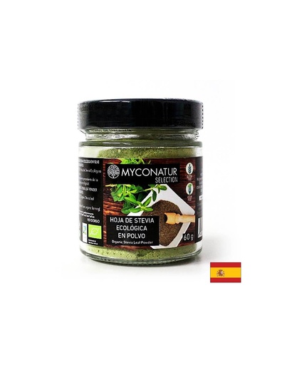 [08132 (MFI-00115)] Hoja de stevia, Bio - Био листа от стевия (на прах), 60 g Myconatur