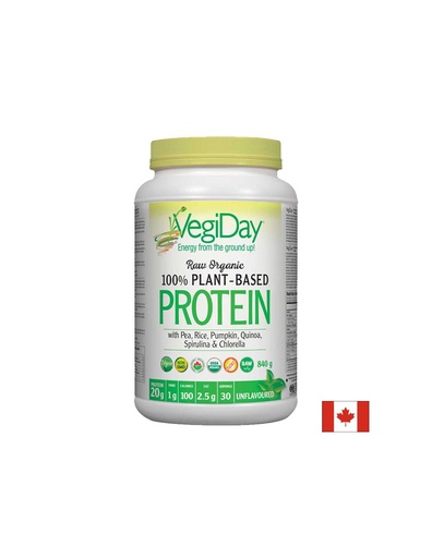 [3021 VD] Веган растителен протеин органик - Обогатен с хлорела и спирулина, 840 g прах, с натурален вкус Natural Factors