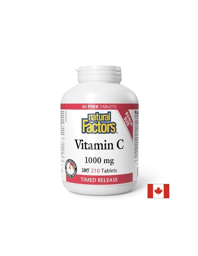 [8132 NF] Витамин С 1000 mg и Биофлавони - Имунитет, 210 таблетки (с удължено освобождаване) Natural Factors
