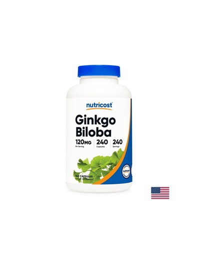 [93136 (016101) NC] Памет - Гинко Билоба , 120 mg/ 240 капсули Nutricost