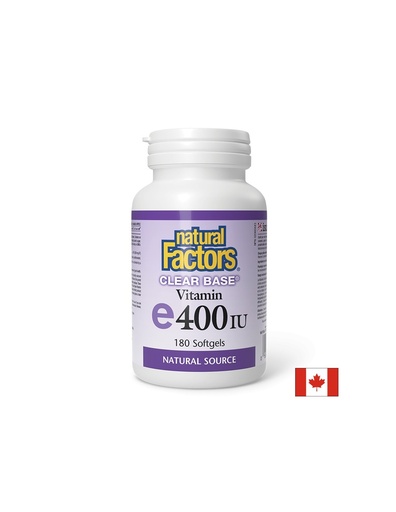 [1445 NF] Антиоксидант - Витамин E Clear Base, 400 IU х 180 софтгел капсули Natural Factors
