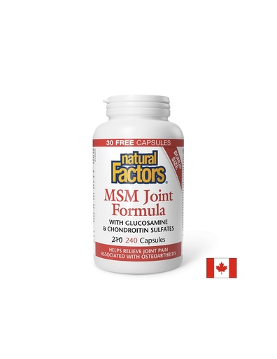 [8269 NF] МСМ формула за стави (с глюкозамиин и хондроитин сулфат), 240 капсули Natural Factors