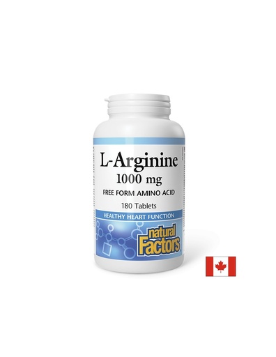 [2856 NF] Енергия - Л-Аргинин (L-Arginine), 1000 mg х 180 таблетки Natural Factors