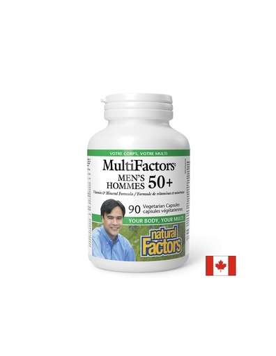 [1591 NF] Витамини и Минерали за Мъже 50+ MultiFactors, 90 V капсули Natural Factors