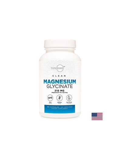 [321002 (010101) NC] Нервна и сърдечно-съдова система - Магнезий (глицинат) Type Zero™, 180 капсули