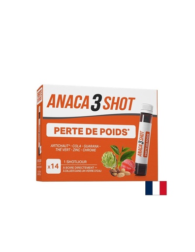 [335402 NTRV] 14-дневна програма за детокс и отслабване Анака3 - С билки, ядки кола, кофеин и хром, 14 флакона х 25 ml