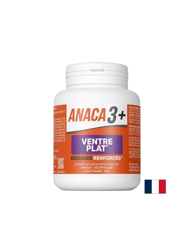 [336324 NTRV] Формула за плосък корем Анака3+ - С билки, водорасли, калций и цинк, 120 капсули