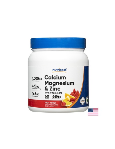 [57104 (387203) NC] Здрави кости и зъби - Калций+Магнезий+Цинк+Витамин D3, 325 g прах с плодов вкус