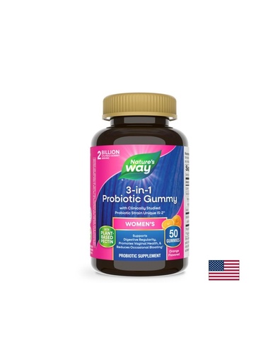[14719] Пробиотик за жени 1 млрд. активни пробиотици, 50 желирани таблетки, с вкус на портокал