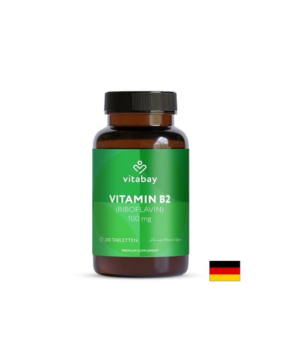 [VB1650] Енергия и нервна система - Витамин B2 (Рибофлавин), 100 mg x 200 таблетки