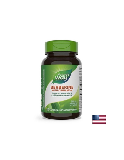 [15044] Берберин + канела - Баланс на кръвната захар и метаболитна подкрепа, 60 капсули
