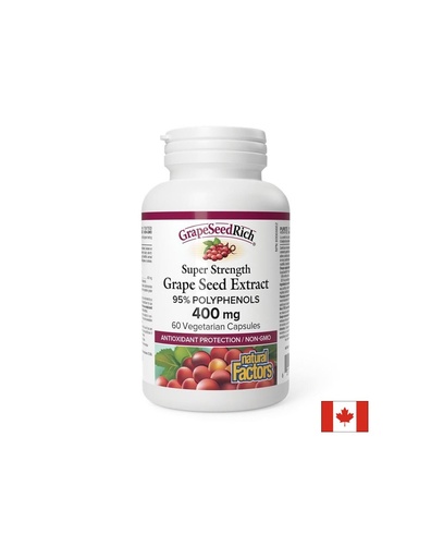 [4558 NF] Гроздово семе - Антиоксидантна защита и добра циркулация, 400 mg (95% полифеноли) х 60 V капсули