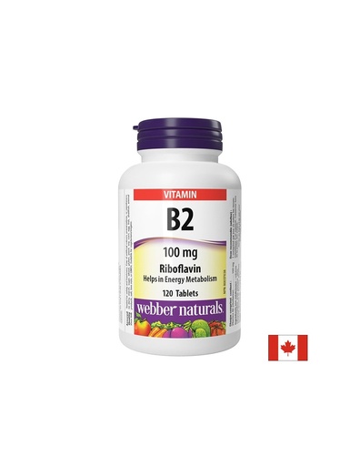 [3931 WN] Витамин B2 (рибофлавин) - За енергия и здрава кожа, 100 mg х 120 таблетки