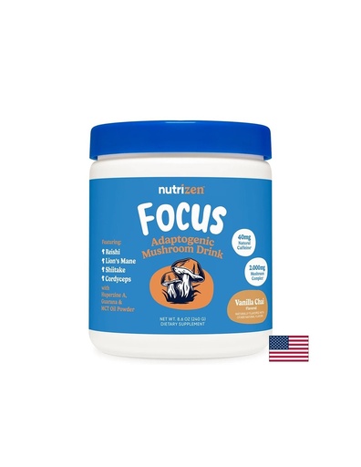 [57469 (680102) NC] Рейши + Лъвска грива + Гуарана – Концентрация и психическа издръжливост, 240 g прах с вкус на ванилия и подправки