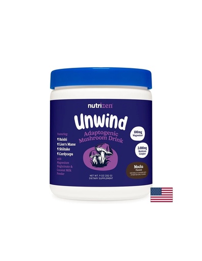 [57473 (681101) NC] Рейши + Лъвска грива + Магнезий – Спокойствие и умствен баланс, 252 g прах с вкус на мока