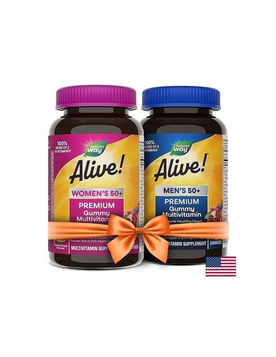 Промо пакет Мултивитамини Alive! за жени 50+ и мъже 50+