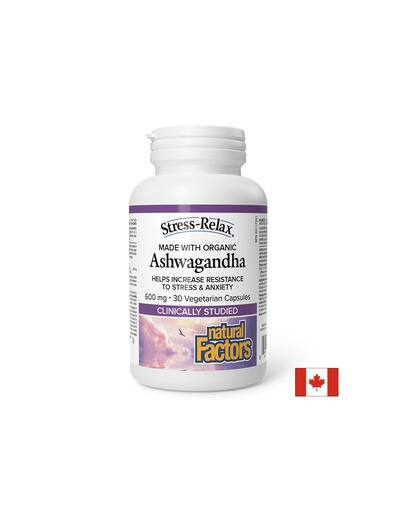 [2862 NF] Стрес и добро настроение - Ашваганда Stress-Relax, 30 V капсули Natural Factors