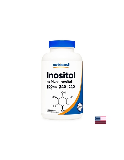 [67176 (328101) NC] Хормонален дисбаланс - Инозитол (Мио Инозитол/Витамин В8), 500 mg/240 капсули Nutricost