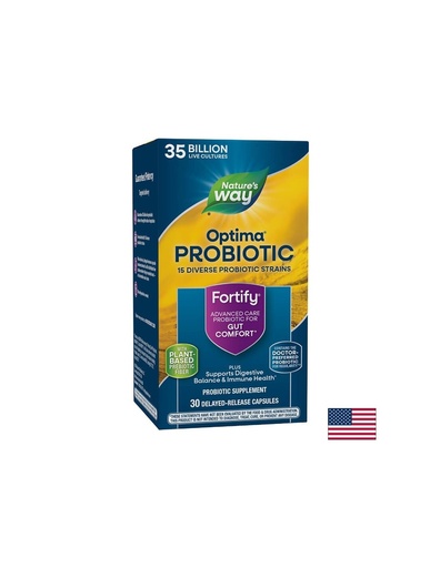 [15652] Fortify™ Optima®  Daily Probiotic + Prebiotic - Фортифай Оптима пробиотик, 35 милиарда активни пробиотици, 30 капсули Nature’s Way