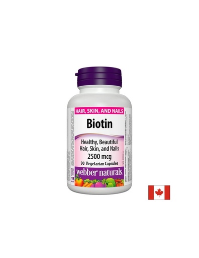 [3291 WN] Biotin / Биотин, 2500 µg, 90 капсули Webber Naturals