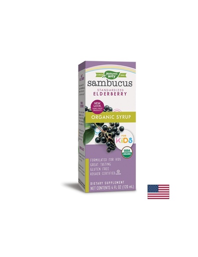 [15797] Sambucus Organic Syrup for Kids/ Самбукус Оргáник сироп за деца х 120 ml Nature’s Way